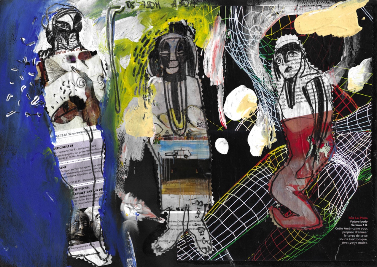 Soly Cissé-Sans Titre 1-collage-Galerie Sultan